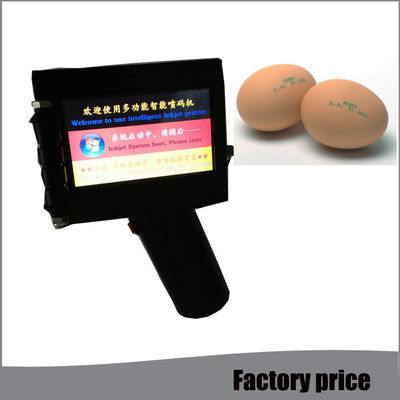 China Códigos de fecha industriales portátiles de mano de la impresora de chorro de tinta para el huevo en negro proveedor