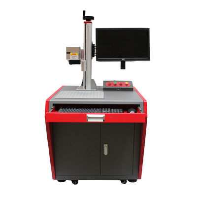China Máquina de escritorio de la aguafuerte del laser de la fibra para la etiqueta de oído, equipo de la marca del laser proveedor