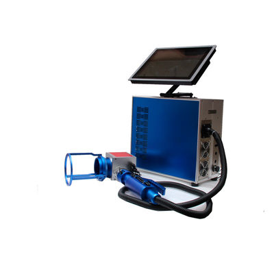 China Pequeño equipo azul de la aguafuerte del laser del color 30w, máquina de grabado del laser del metal proveedor